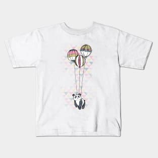 Ballooning Panda Bear Kids T-Shirt